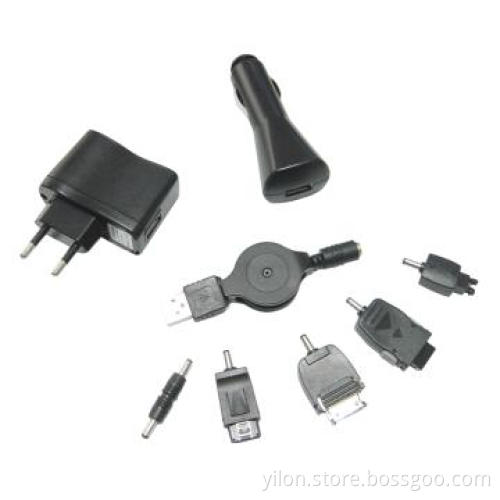 Travel Charger with USB and Different Connectors